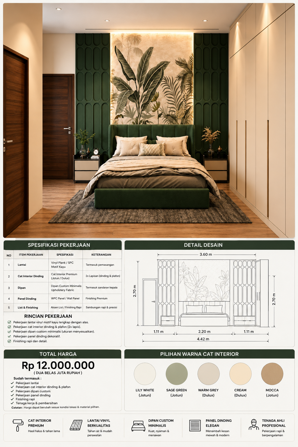 Desain kamar estetik jakarta barat