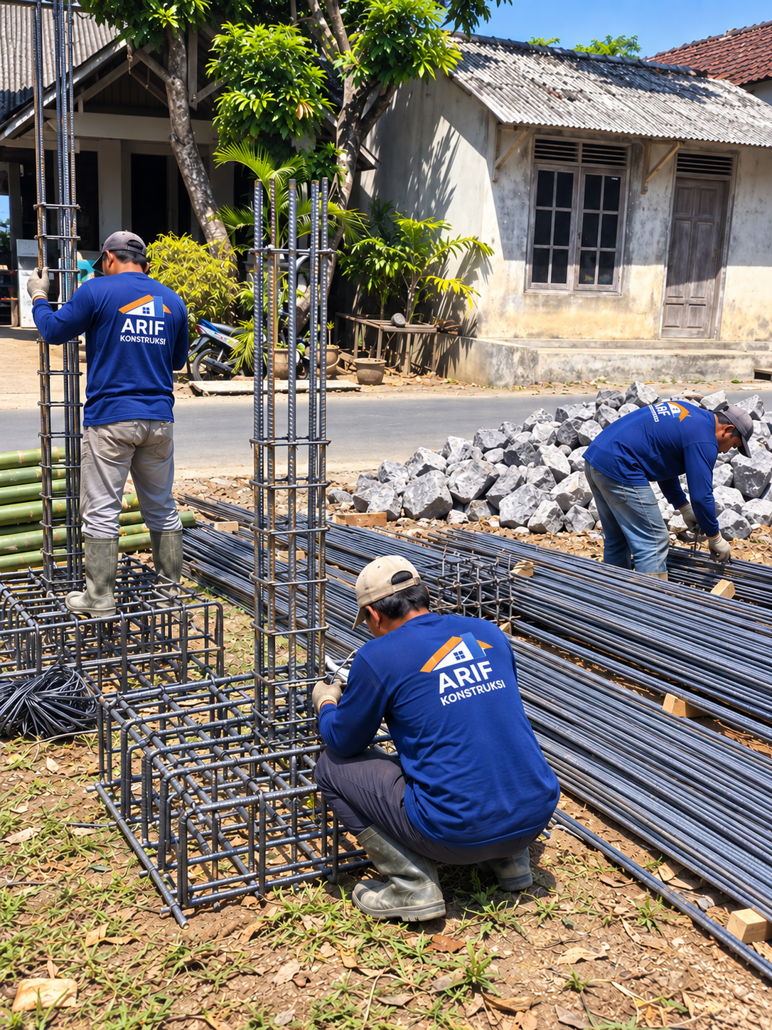 Struktur Pondasi Pembesian & Begisting Rumah di Bekasi