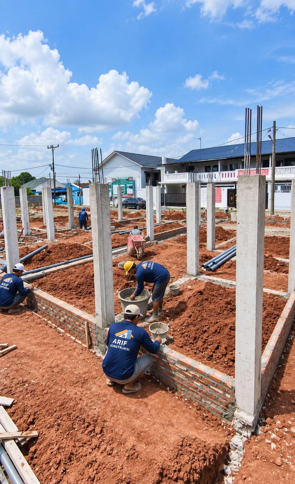 Struktur Pondasi Pembesian & Begisting Rumah di Tangerang