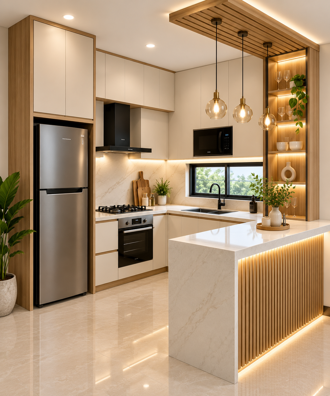 Kitchen Set Modern Elegan untuk Rumah di Bekasi Utara