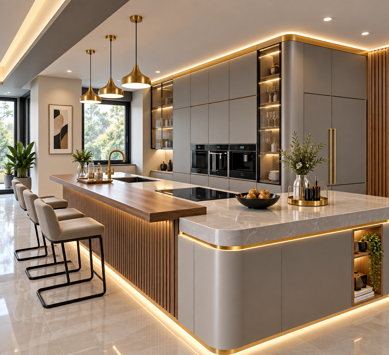 Kitchen Set Modern Elegan untuk Rumah di Bekasi Barat