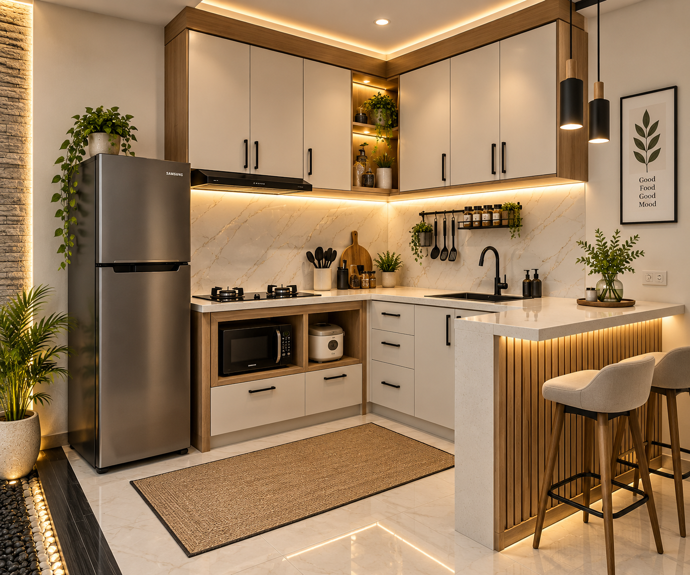 Kitchen Set Modern Elegan untuk Rumah di Bekasi Selatan