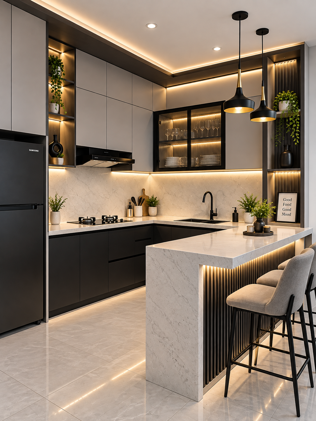 Kitchen Set Modern Elegan untuk Rumah di Tangerang Selatan