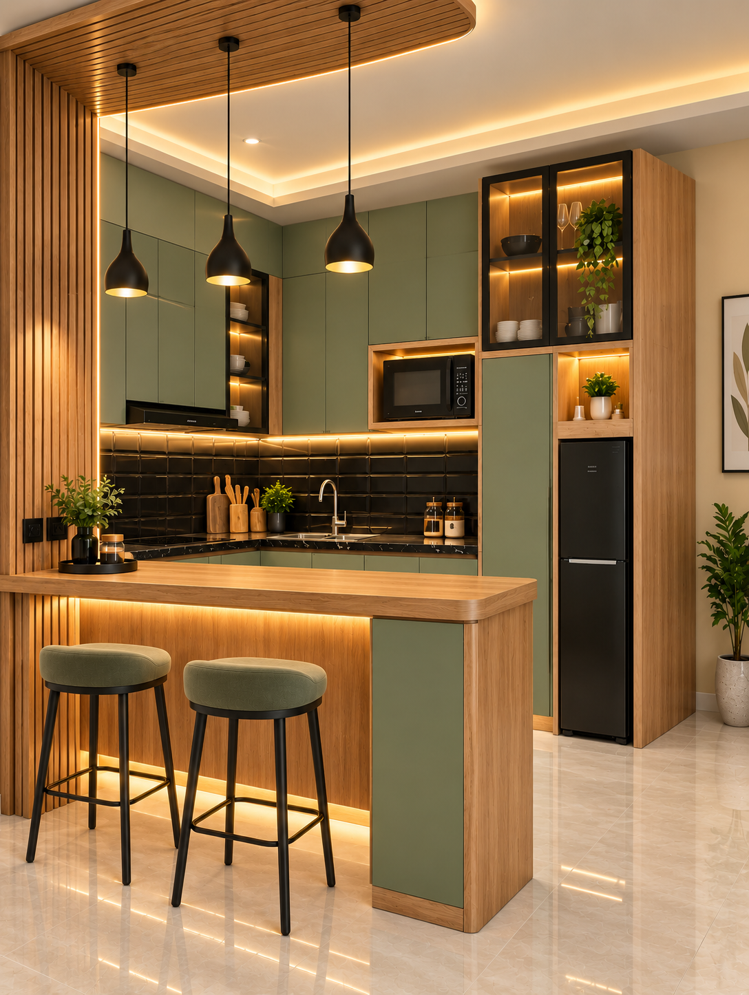 Kitchen Set Modern Elegan untuk Rumah di BSD Tangerang Selatan
